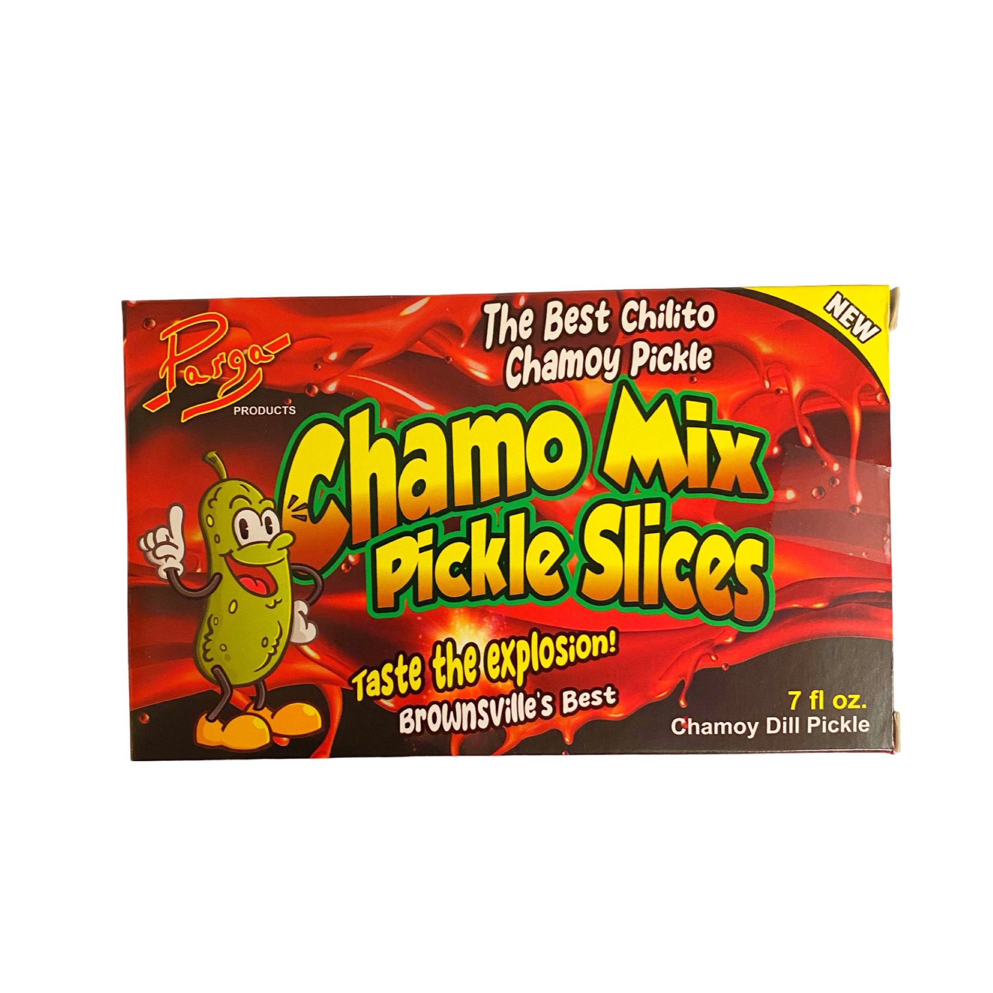 Parga Pickle Slices Chamo Mix 7oz Theater Box 12ct