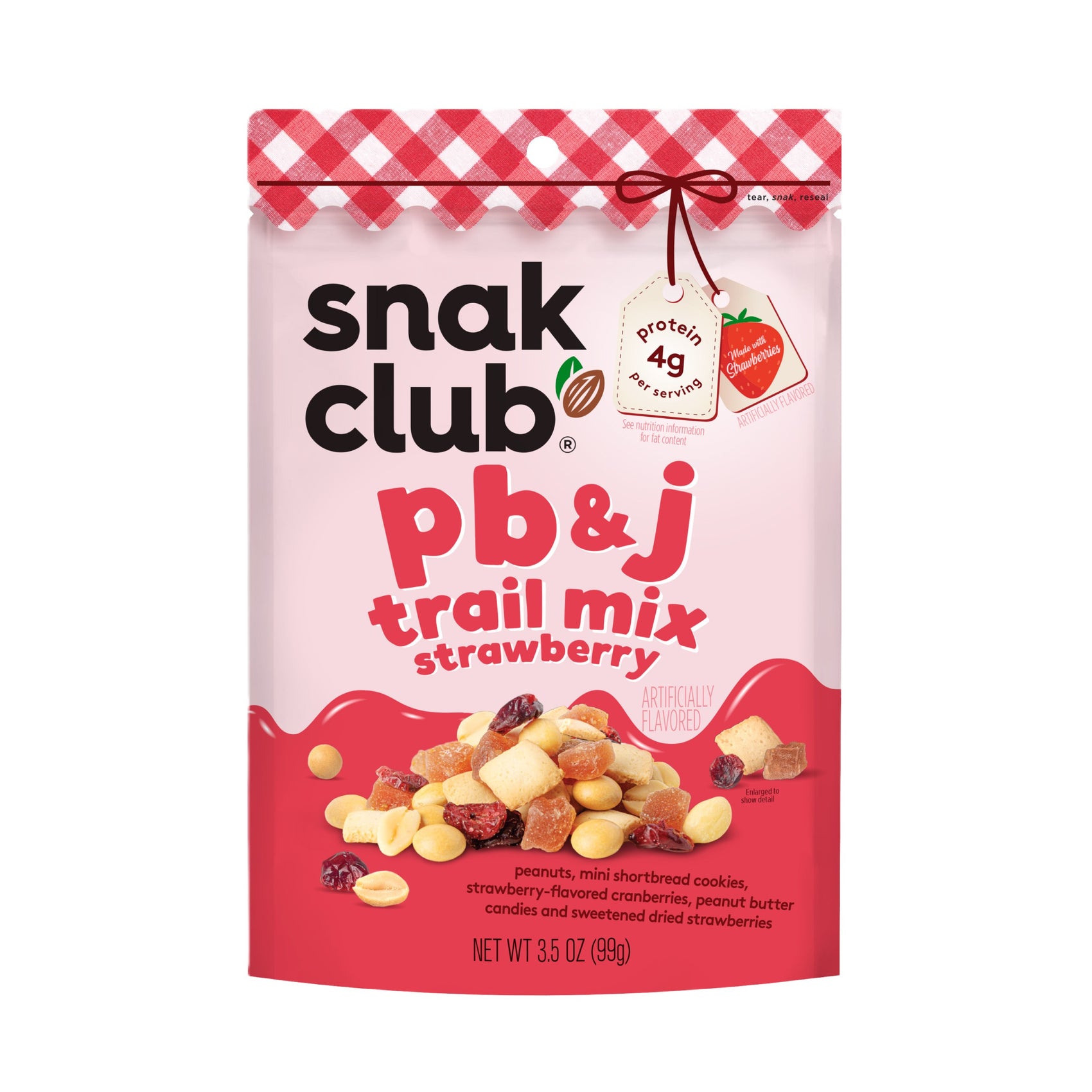 Snak Club PB&J Trail Mix Strawberry 3.5oz, 6ct