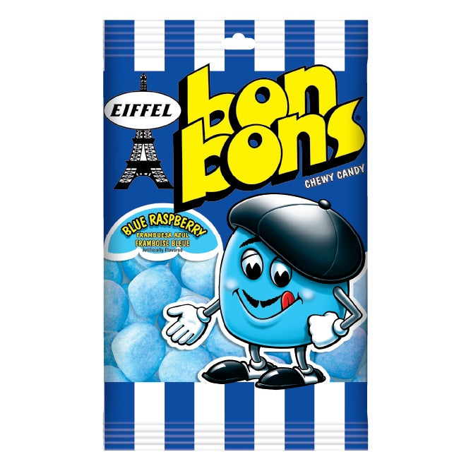 Eiffel BonBons Chewy Candy Blue Raspberry, 4oz, 12ct