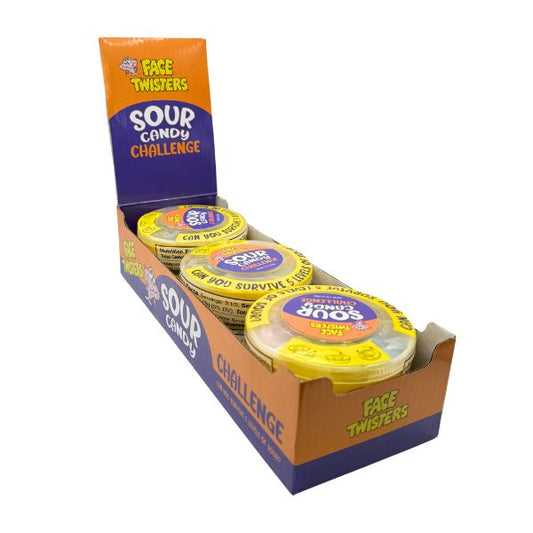 Face Twisters Sour Candy Challenge Disk 1.76oz, 6ct