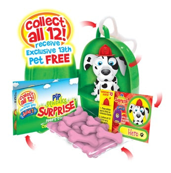 Pip Squeaks Collectible Surprise Pet & Candy .4oz, 12ct
