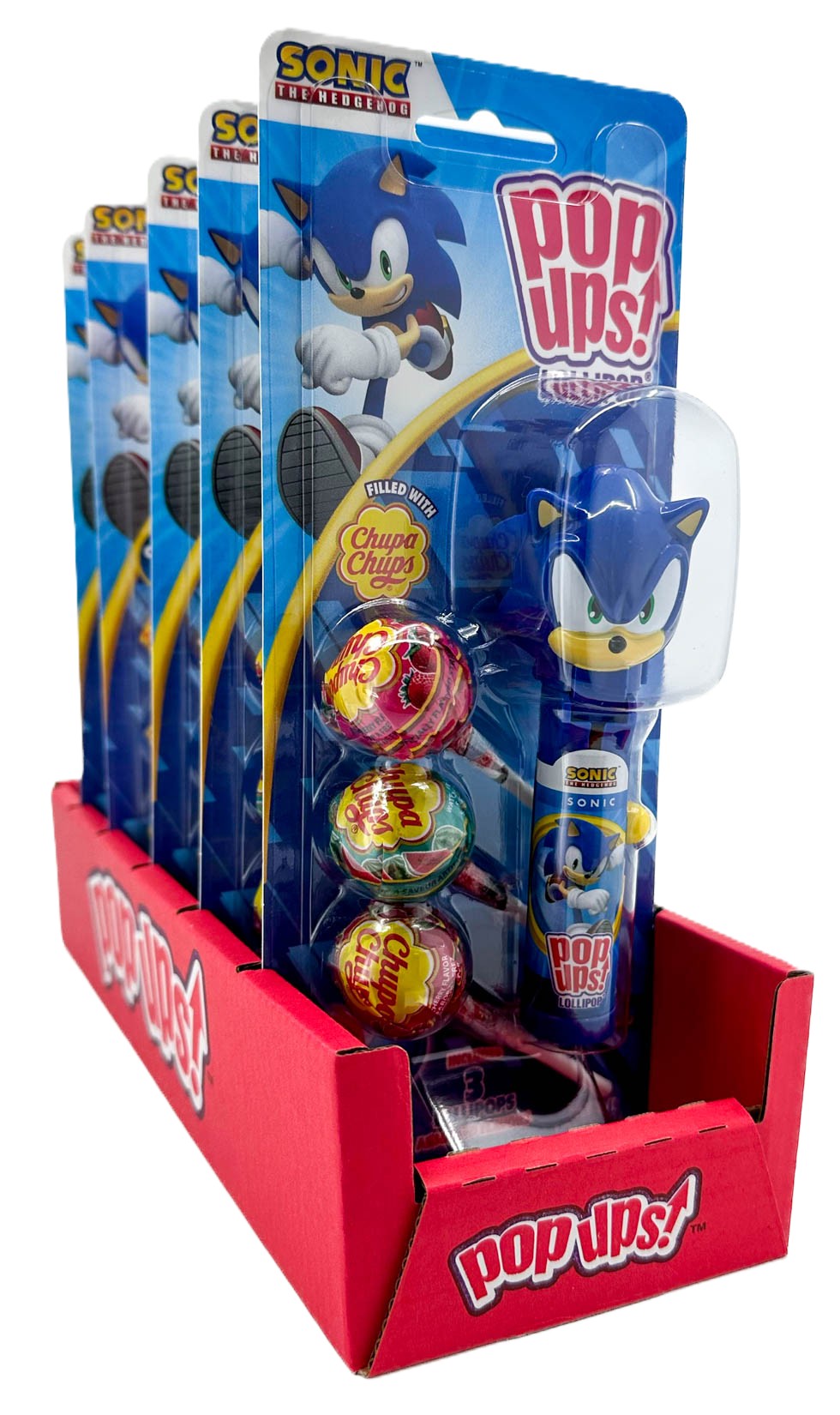 Pop-Ups Lollipop - Sonic the Hedgehog, 6ct