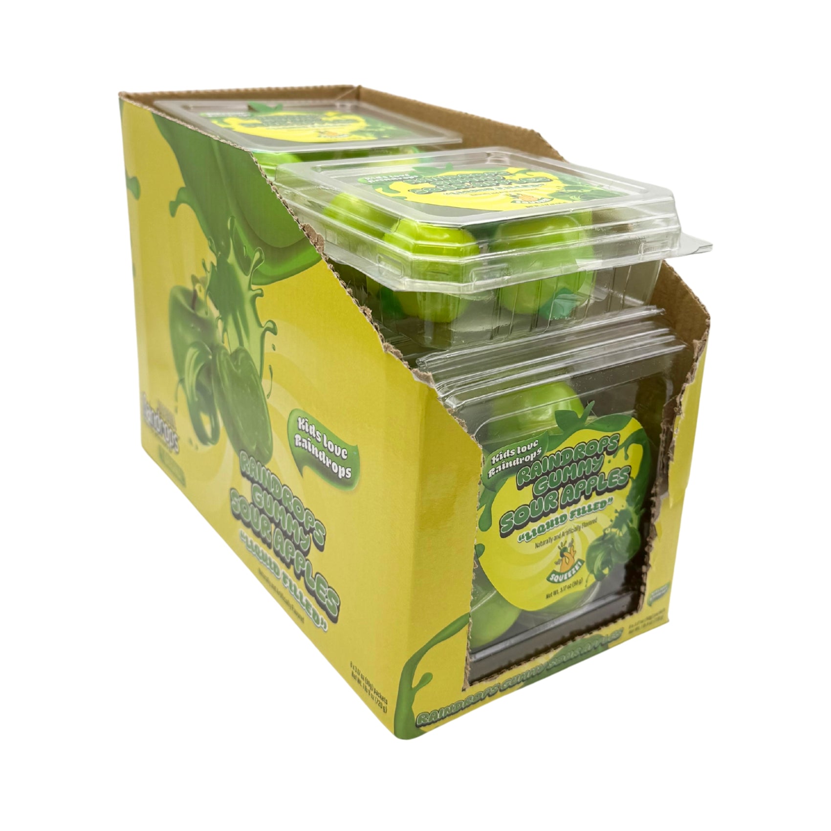 Raindrops Gummy Liquid Filled Sour Apples 3.17oz, 8ct