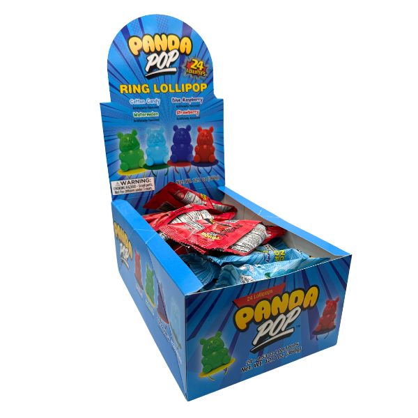 Panda Pop Ring Lollipops, 24ct Box