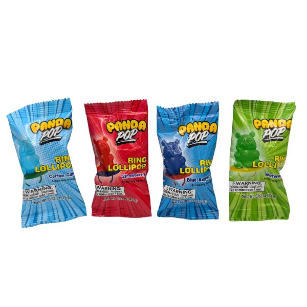Panda Pop Ring Lollipops, 24ct Box