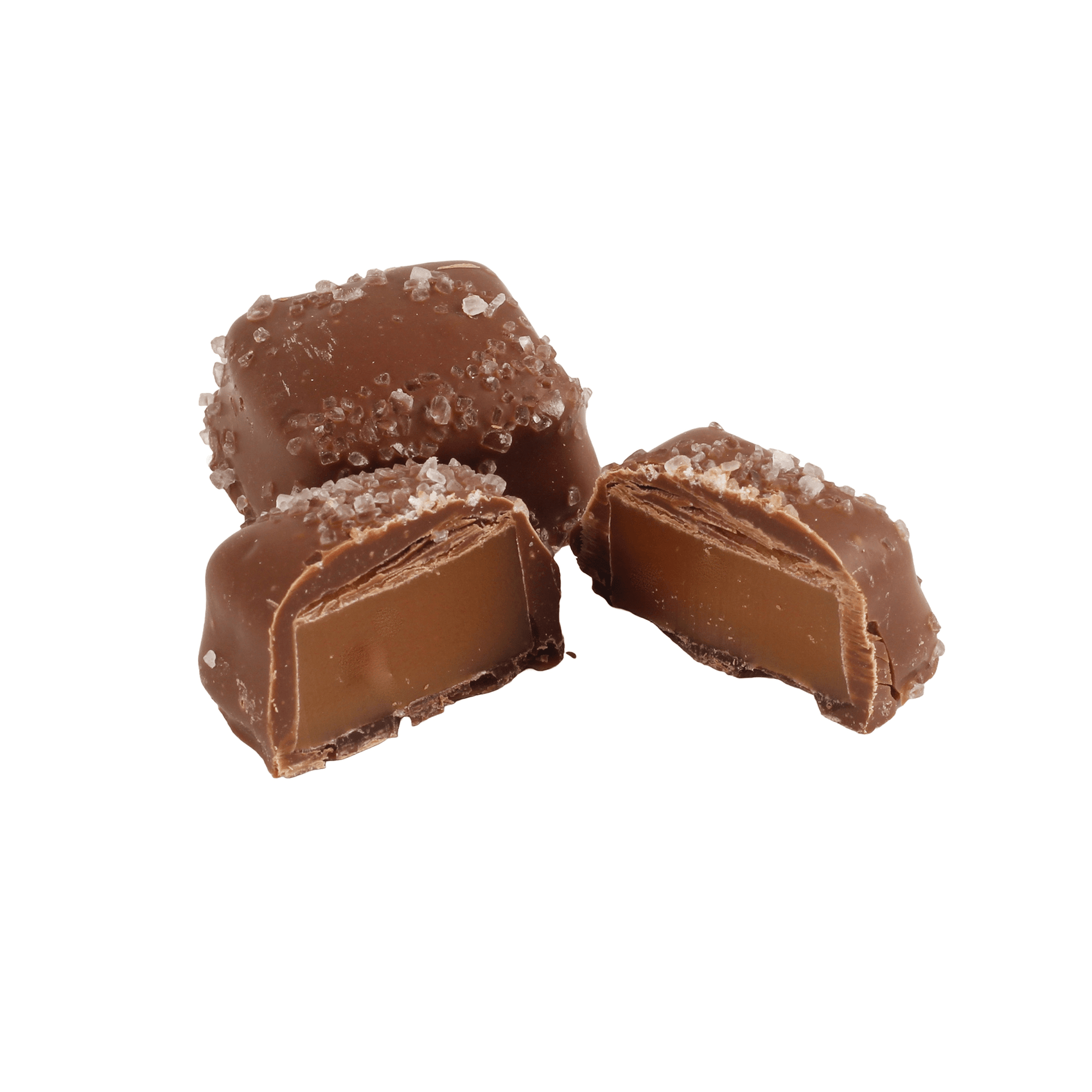 Coblentz Choc, Milk Choc Caramels w/Sea Salt, 5lb Box