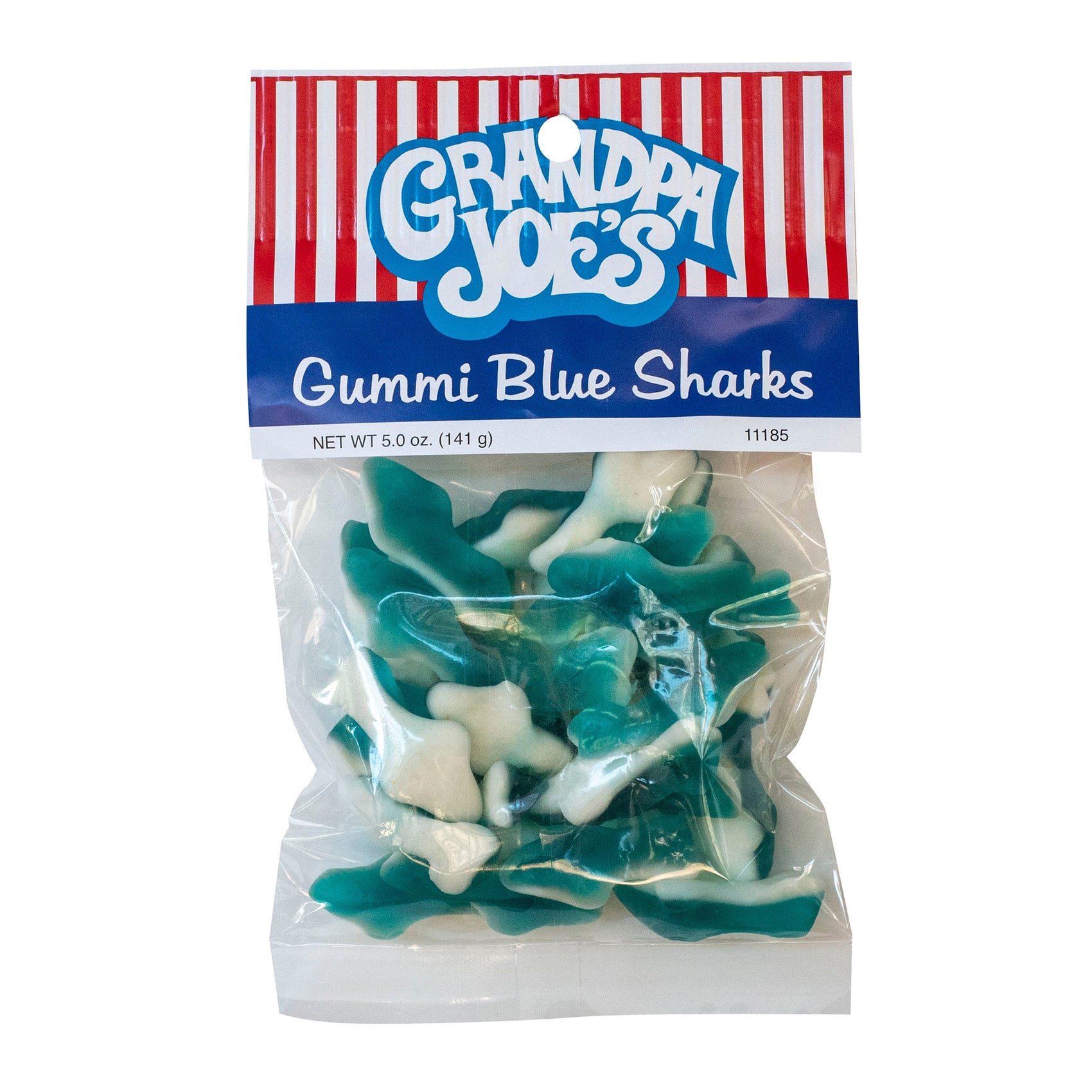 Grandpa Joe's Gummi Blue Sharks, 5oz Bag, 12ct