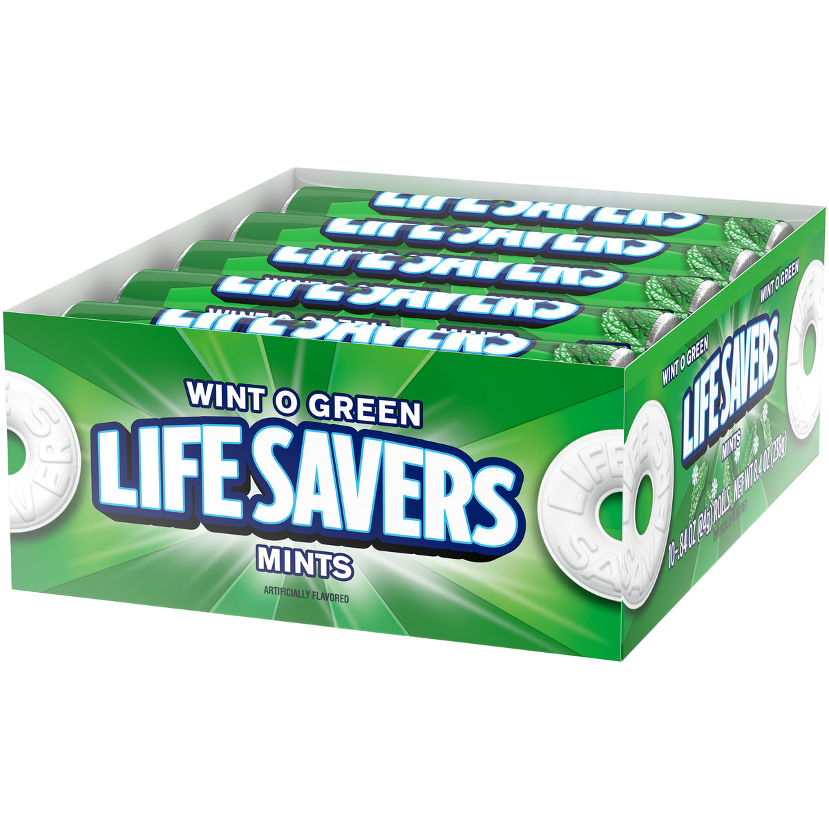 Mints Green Packet Lifesavers Wint O Green Mints .84oz Roll, 20ct – Grandpa Joe's