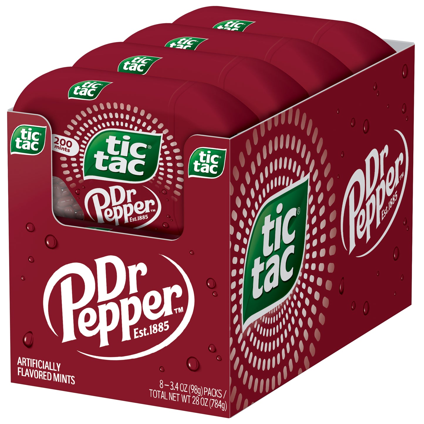 Tic Tac Dr Pepper 3.4oz Bottle Pack, 8ct