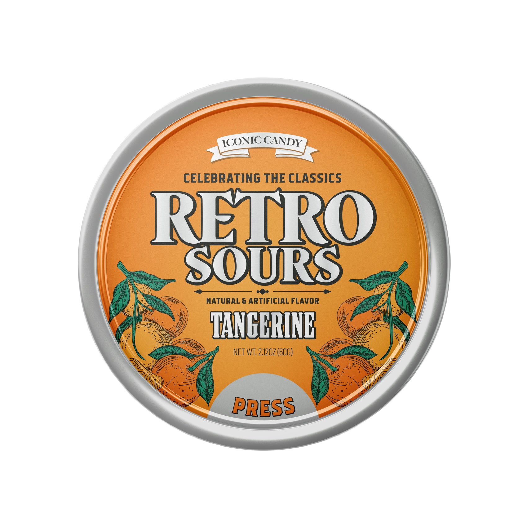 Retro Sours Tangerine 16.9oz Tin, 8ct