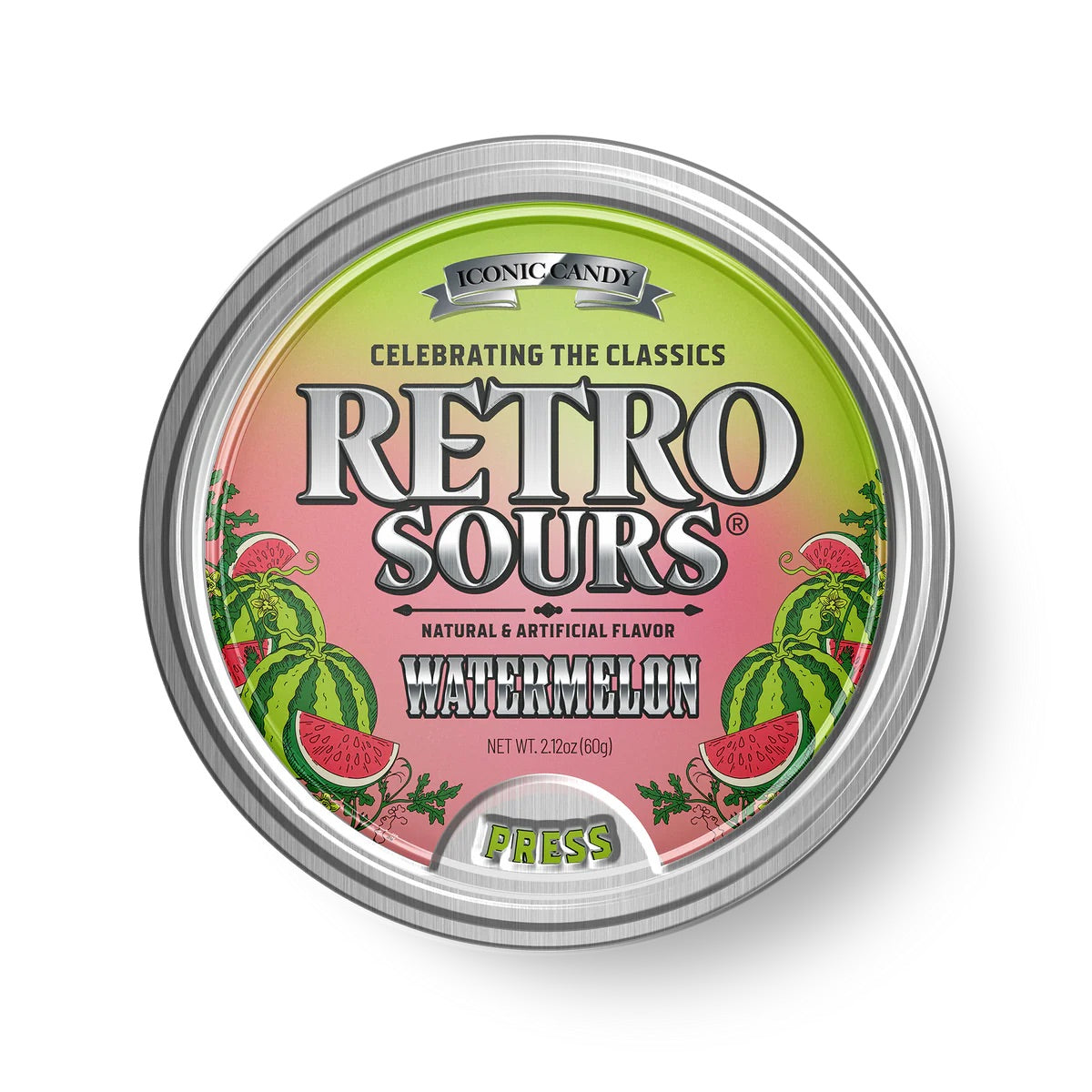Retro Sours Watermelon, 16.9oz Tin, 8ct