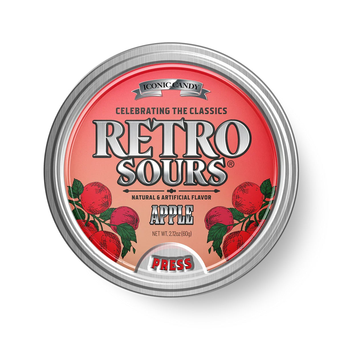 Retro Sours Red Apple 16.9oz Tin, 8ct