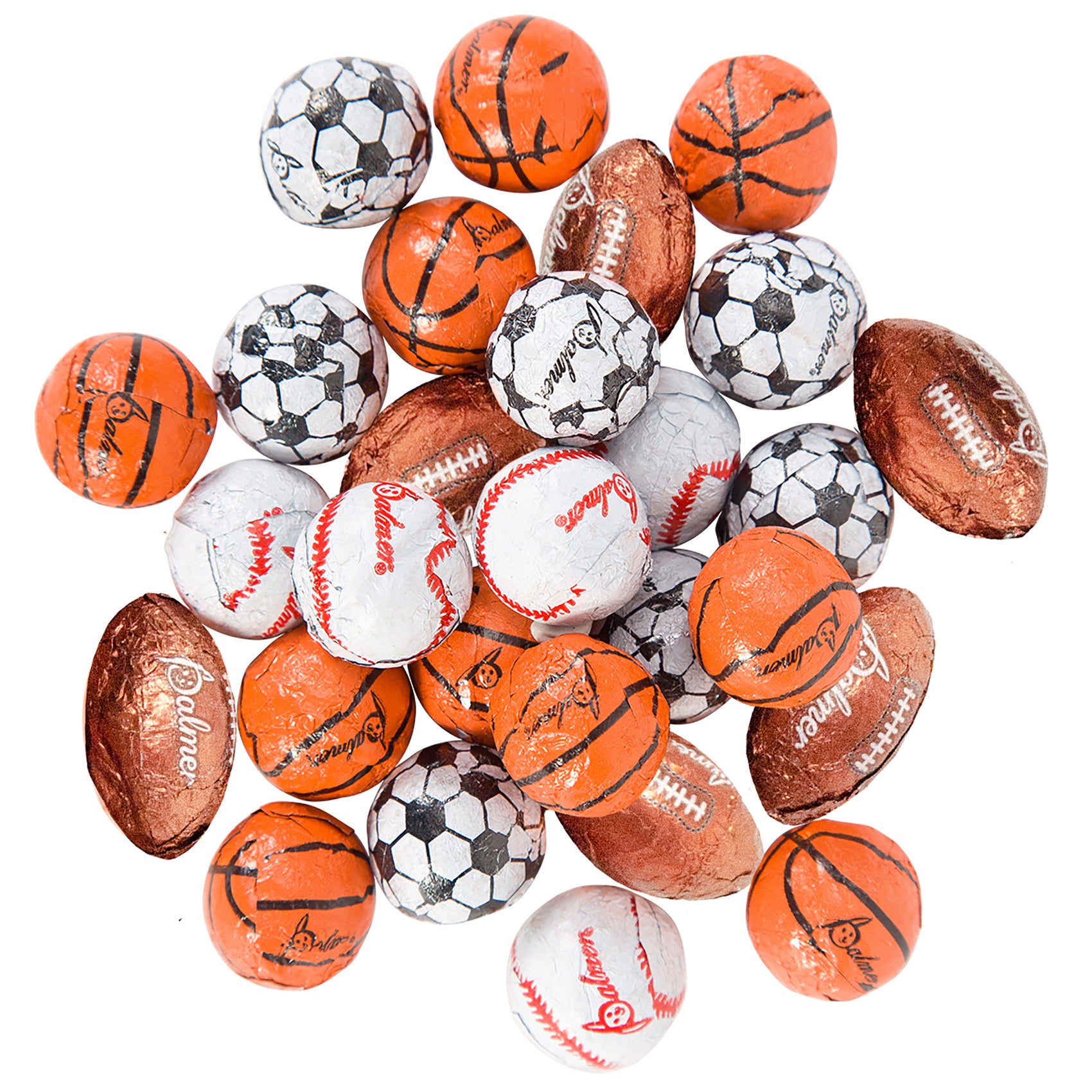R.M. Palmer, Milk Choc Foil Wrapped Sports Balls, 5lb Bag