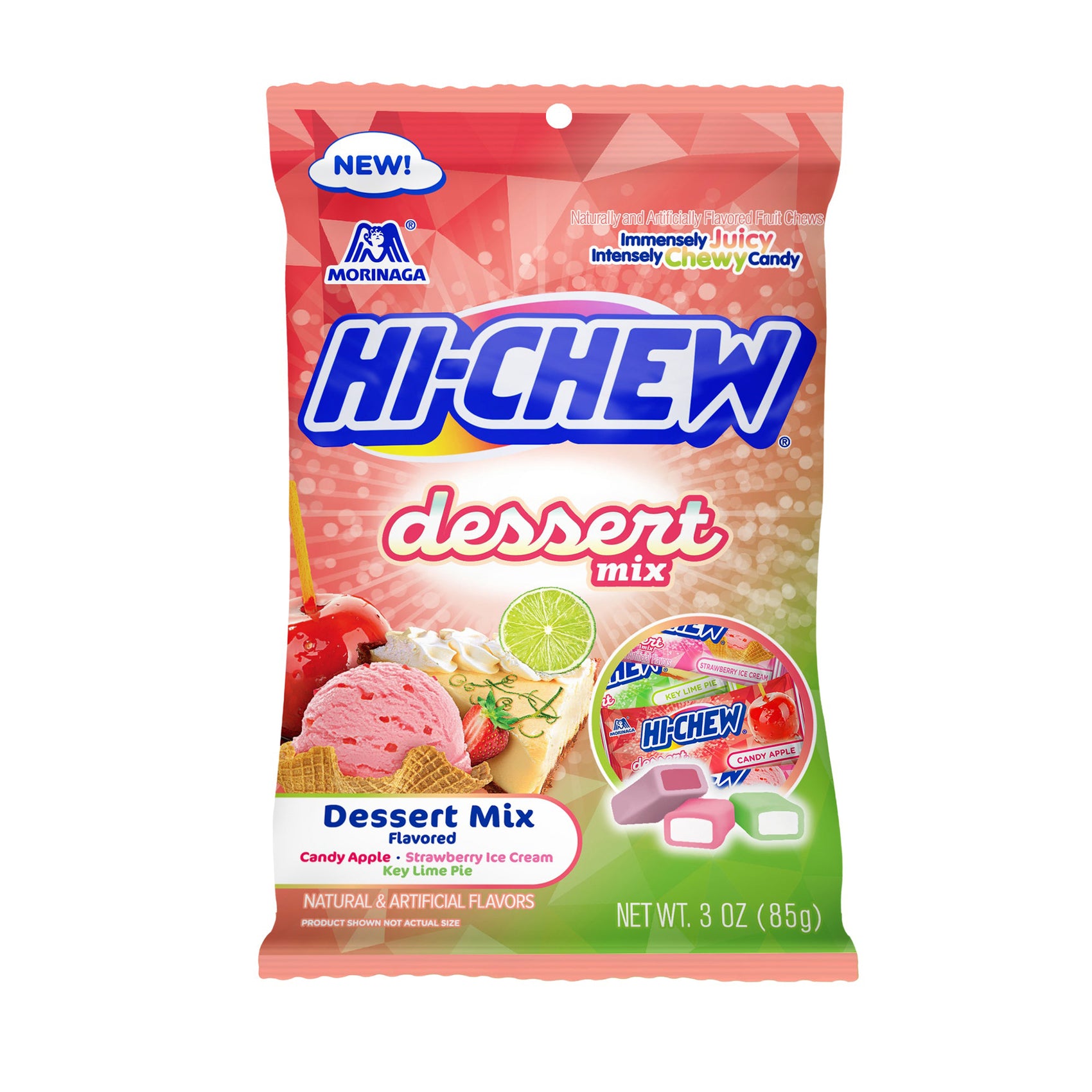 Hi-Chew Dessert Mix, 3oz Peg Bag, 6ct