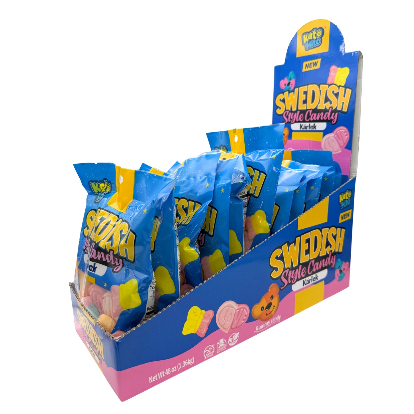Swedish Style Candy Kärlek 4oz Peg Bag, 12ct