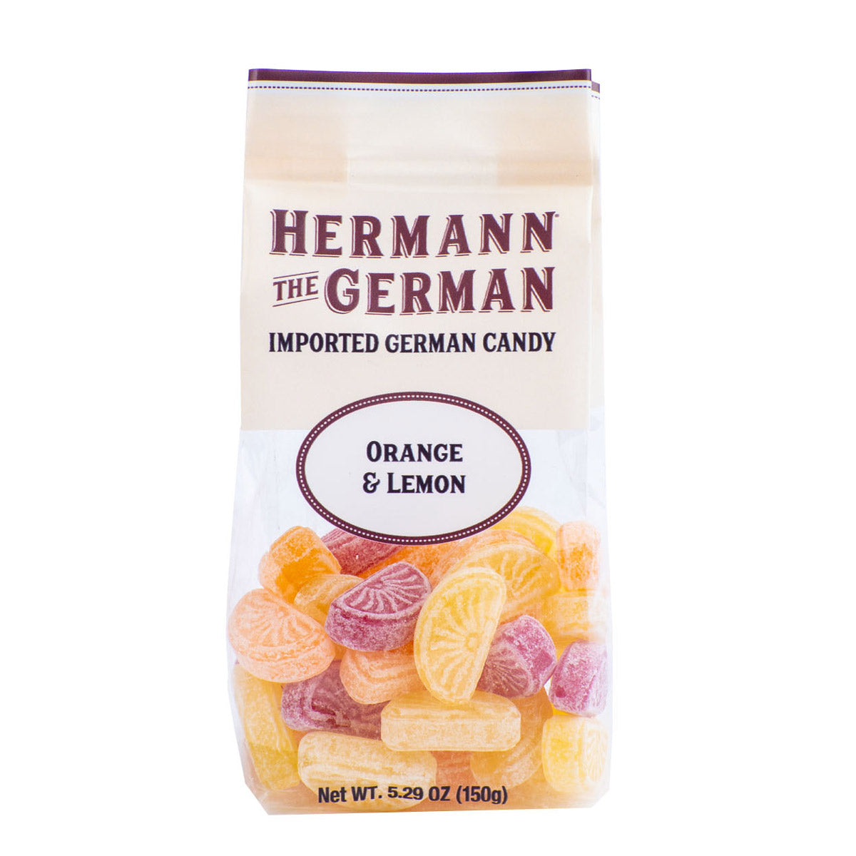 Hermann the German - Orange & Lemon Candy, 5.29oz, 12ct