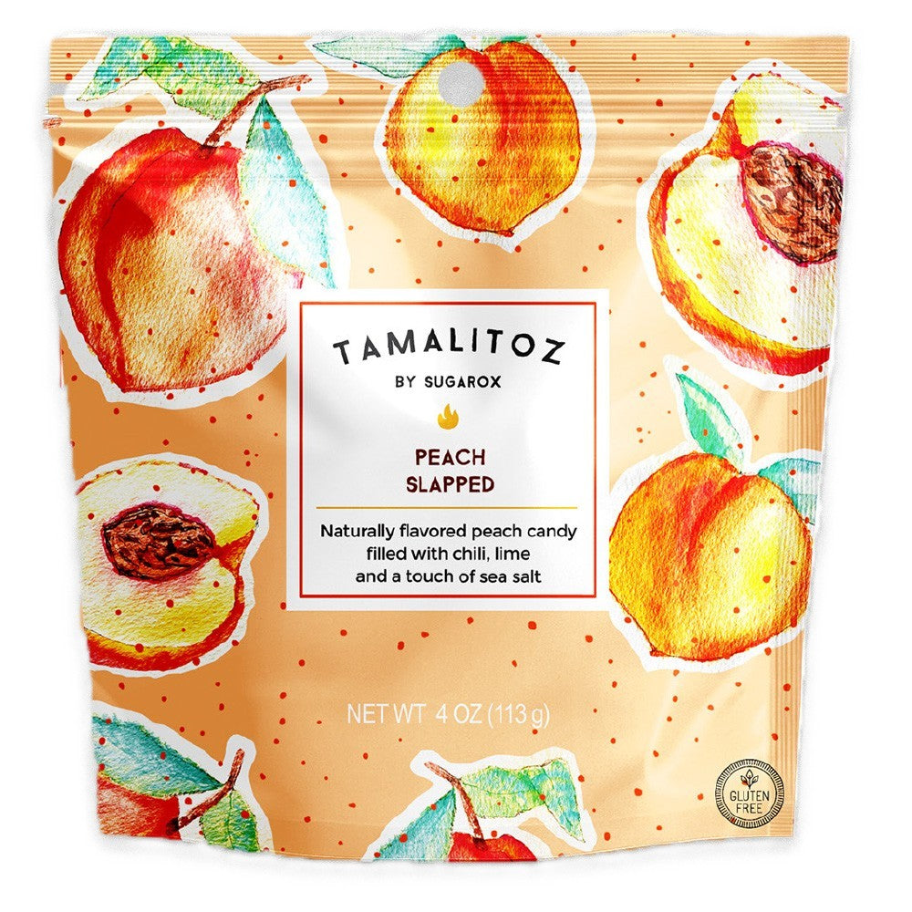 Tamalitoz Peach Slapped Hard Candies 4oz, 12ct