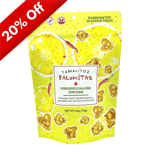 Palomitaz Pineapple Galore Candied Popcorn 4oz, 12ct