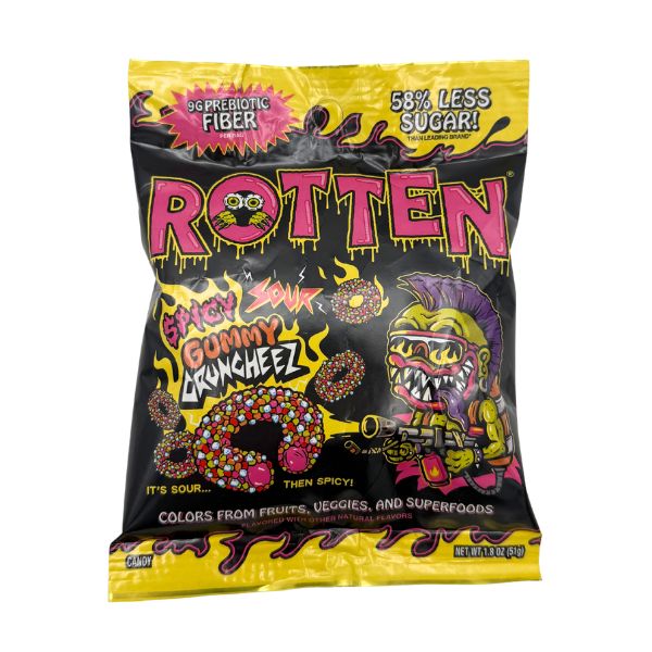 Rotten Spicy Sour Gummy Cruncheez 1.8oz, 8ct
