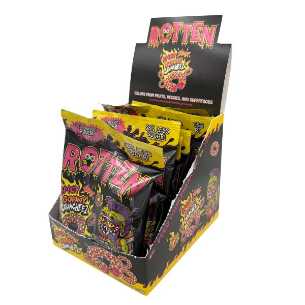 Rotten Spicy Sour Gummy Cruncheez 1.8oz, 8ct