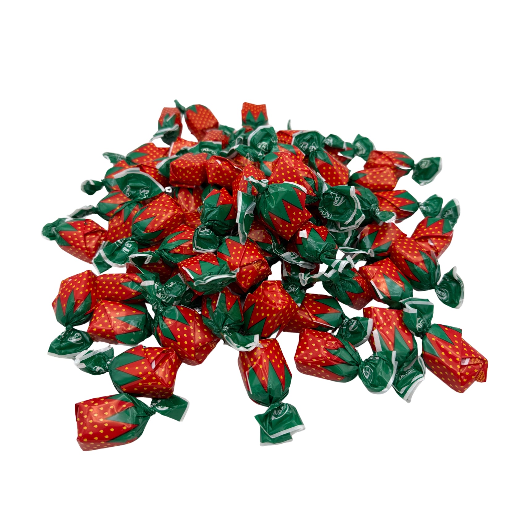 Strawberry Bon Bons, Hard Filled Wrapped Nostalgic Bulk Candy, 36lb Case