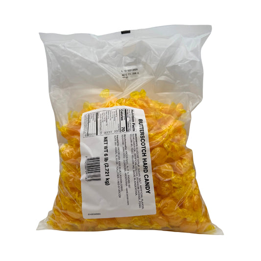 Butterscotch Discs, Hard Wrapped Nostalgic Bulk Candy, 6lb Bag