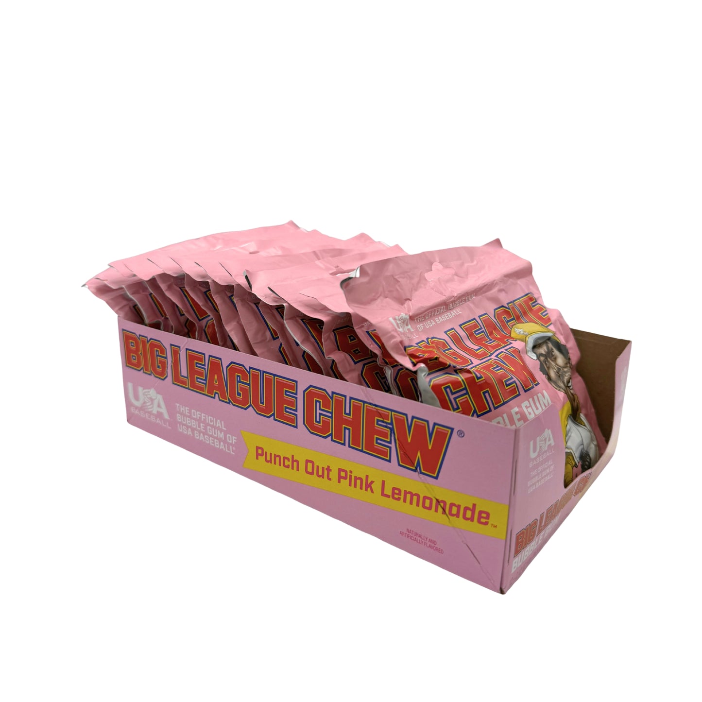 Big League Chew Bubble Gum Pink Lemonade 12ct