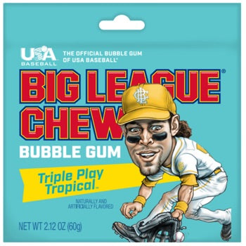 Big League Chew Gum, Triple Play Tropical 12ct