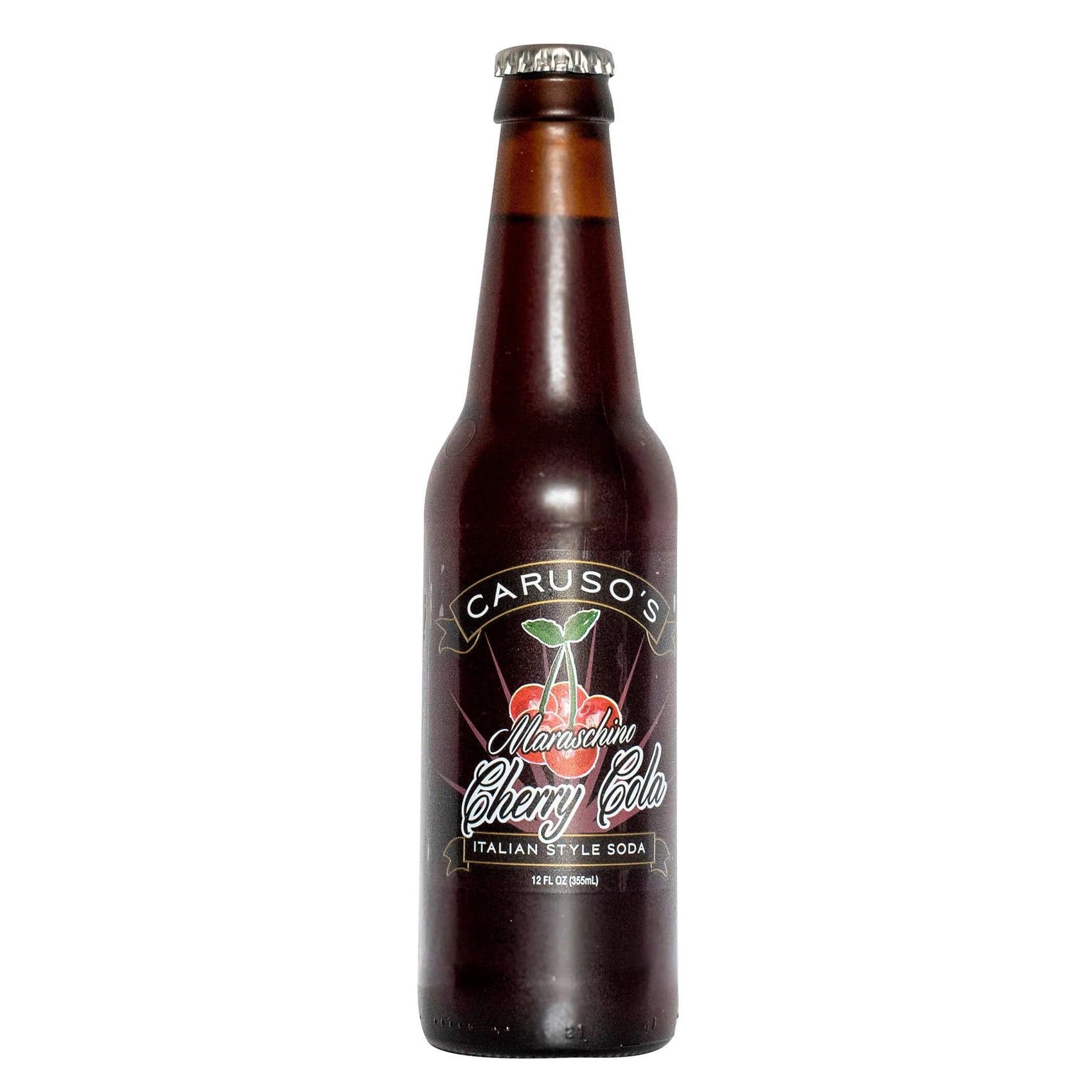 Caruso's Maraschino Cherry, 12oz Glass Bottle 12ct