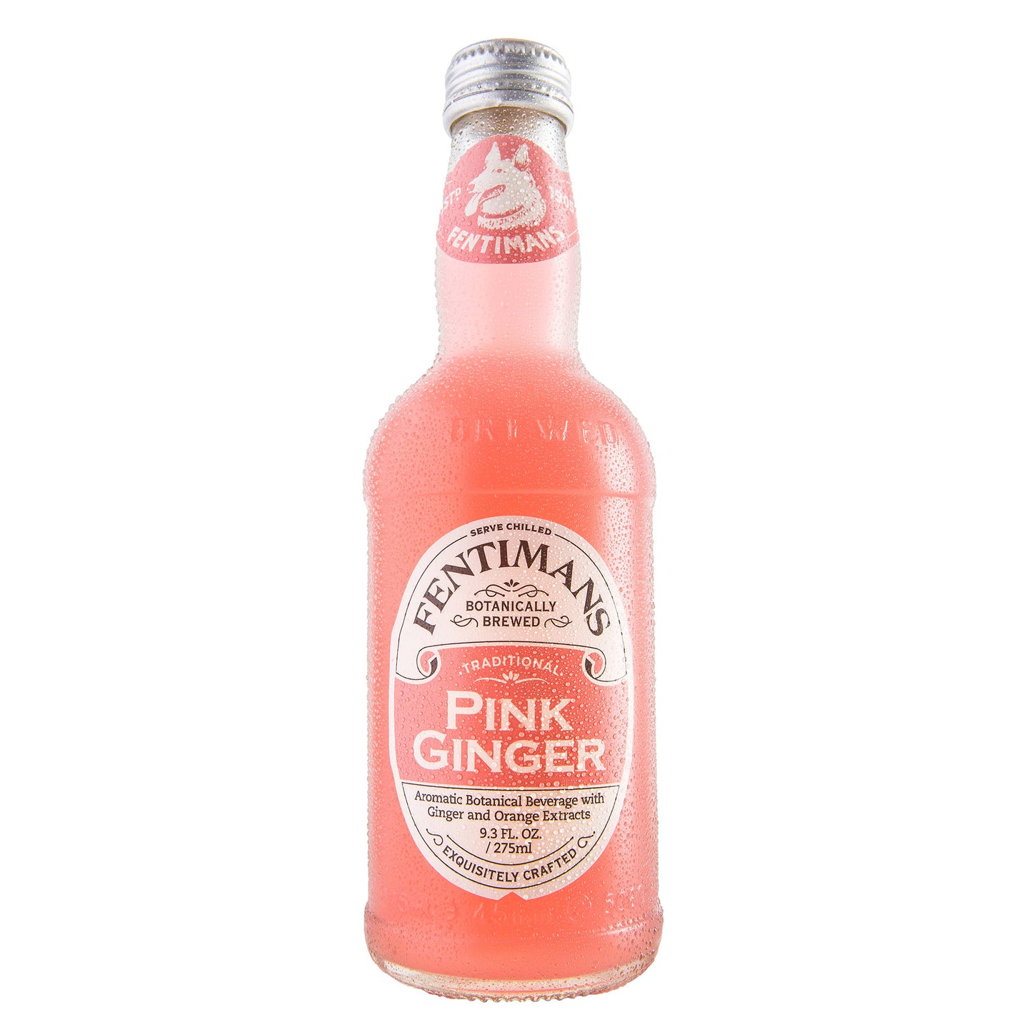 Fentiman's Pink Ginger Soda, 9.3oz Glass Bottle 12ct