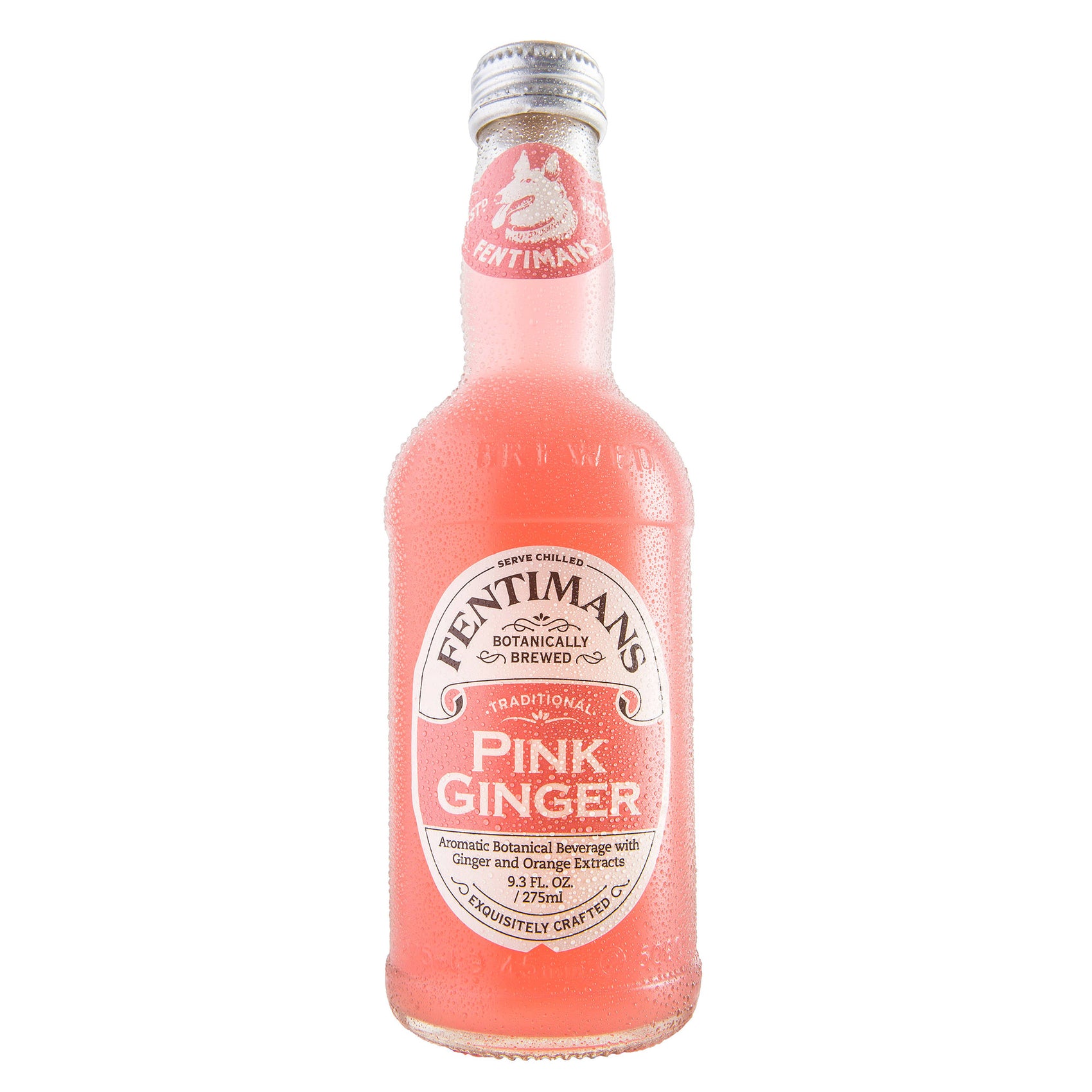 Fentiman's Pink Ginger Soda, 9.3oz Glass Bottle 12ct