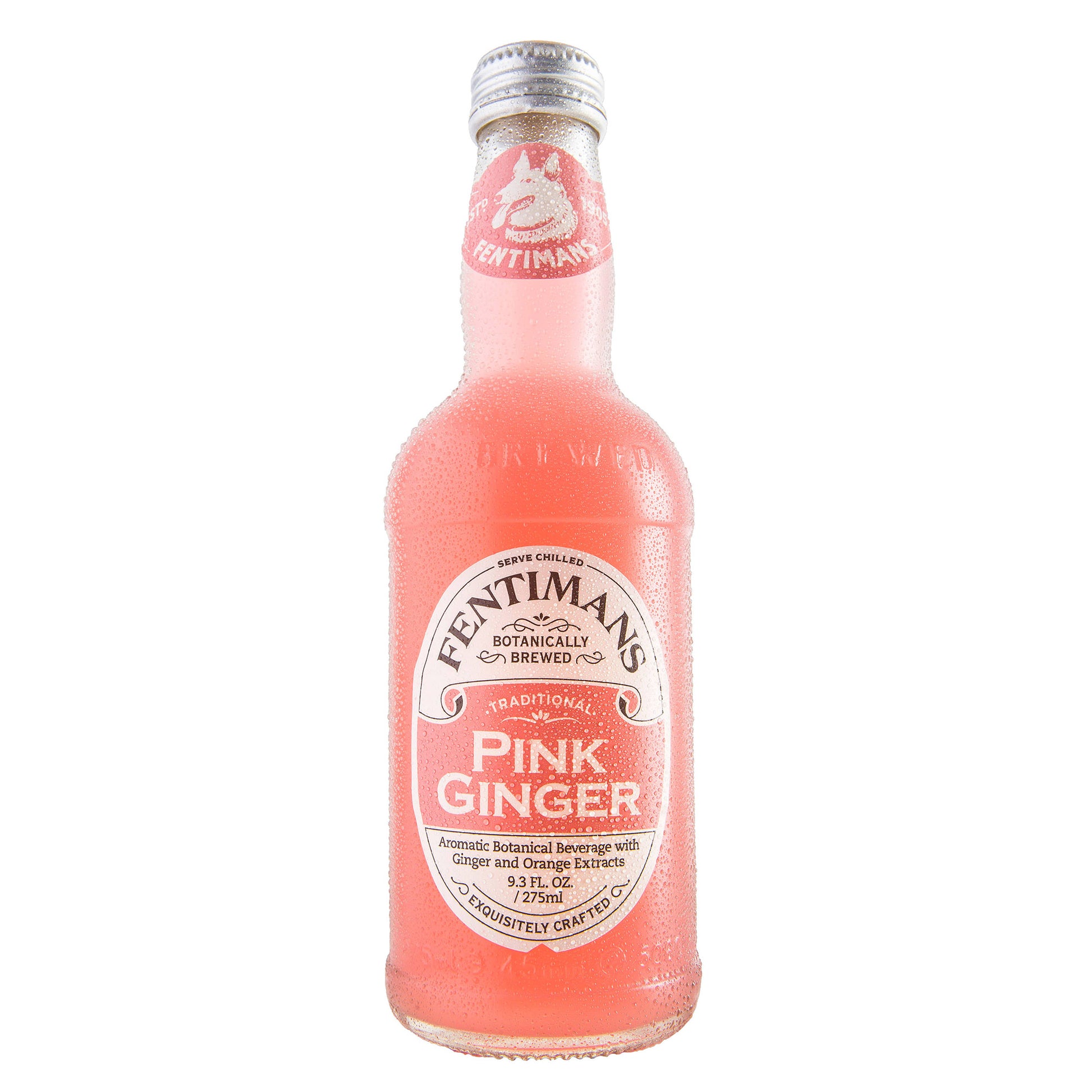 Fentiman's Pink Ginger Soda, 9.3oz Glass Bottle 12ct