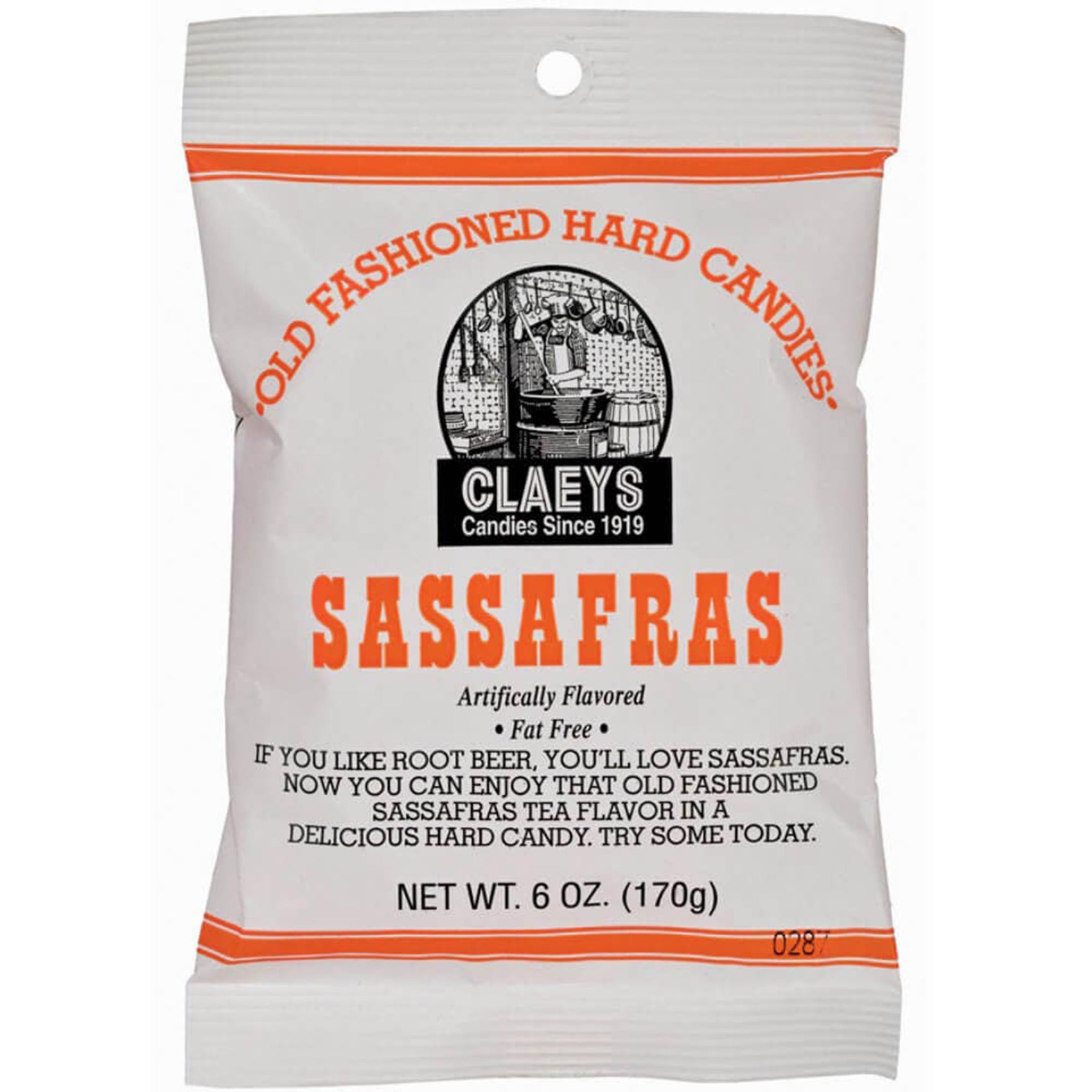 Claeys Old Fashioned Hard Candies Sassafras, 6oz Bag 24ct