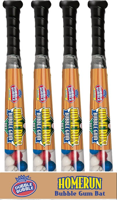Double Bubble Homerun Gumball Baseball Bat, 4.5oz, 12ct