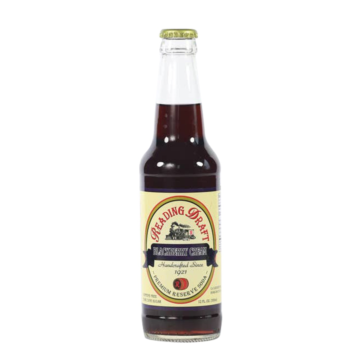 Reading Draft Blackberry Cream Soda, 12oz Glass Bottle 12ct