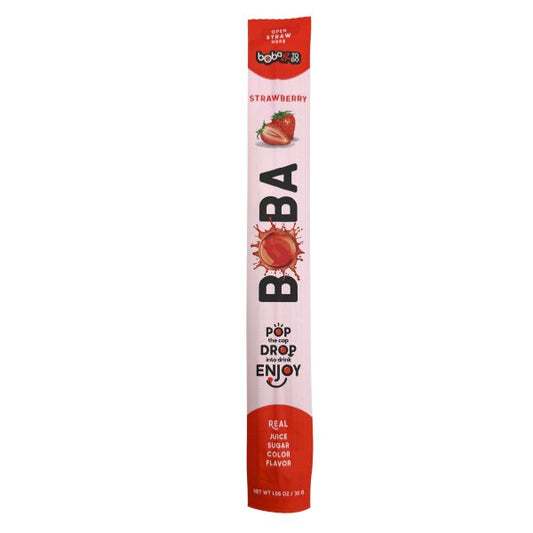 Bobazz To Go Boba Strawberry Boba Straw, 0.85oz, 32ct