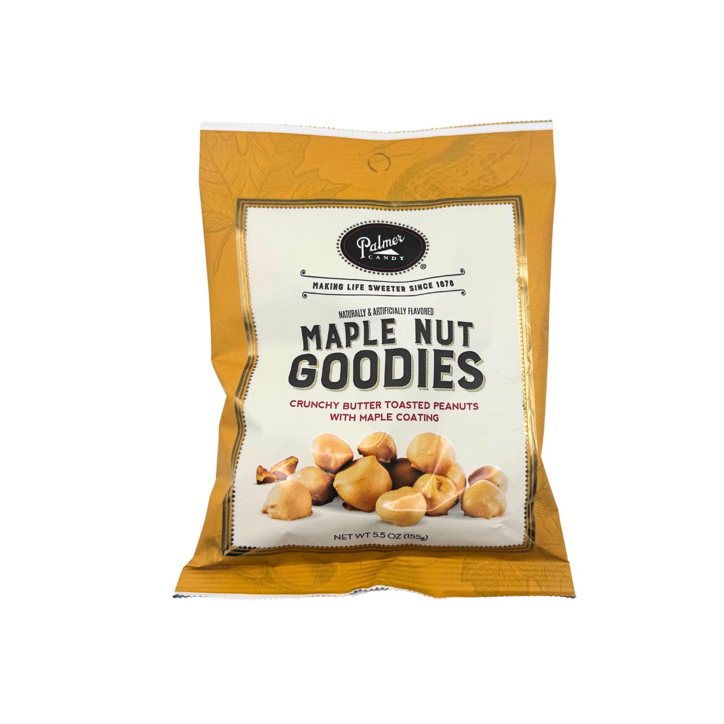 Maple Nut Goodies, Crunchy Butter Toasted Peanuts 5.5oz Peg Bag, 12ct
