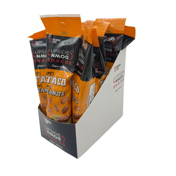 Upside Down Snacks Taco Peanuts 2.25oz, 12ct