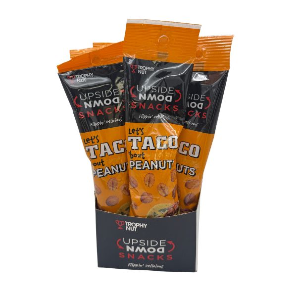 Upside Down Snacks Taco Peanuts 2.25oz, 12ct