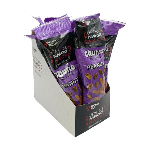 Upside Down Snacks Churro Peanuts 2.25oz, 12ct