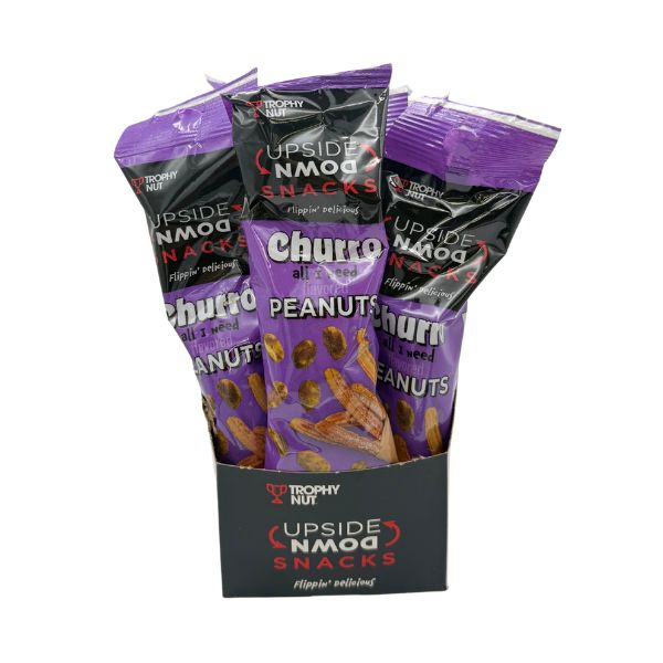 Upside Down Snacks Churro Peanuts 2.25oz, 12ct