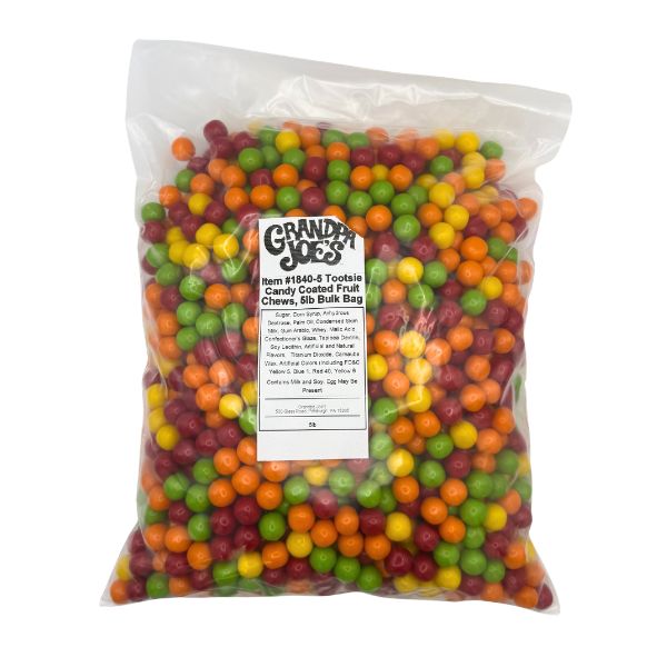 Tootsie Candy Coated Fruit Chews, 5lb Bulk Bag