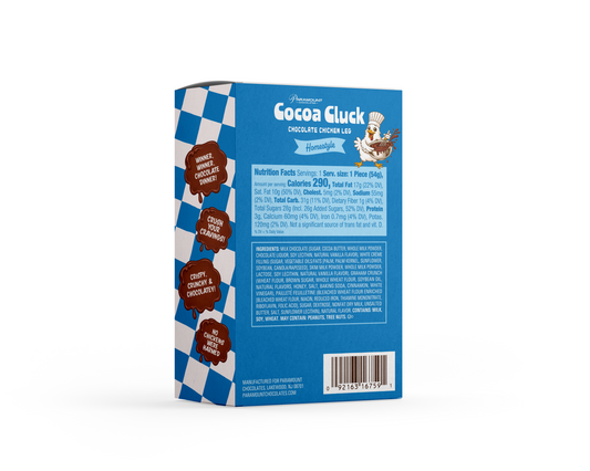 Cocoa Cluck Chocolate Chicken Leg Homestyle 1.9oz, 12ct