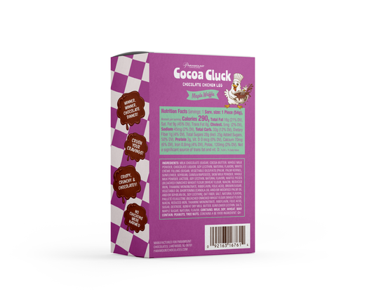 Cocoa Cluck Chocolate Chicken Leg Maple Waffle 1.9oz, 12ct