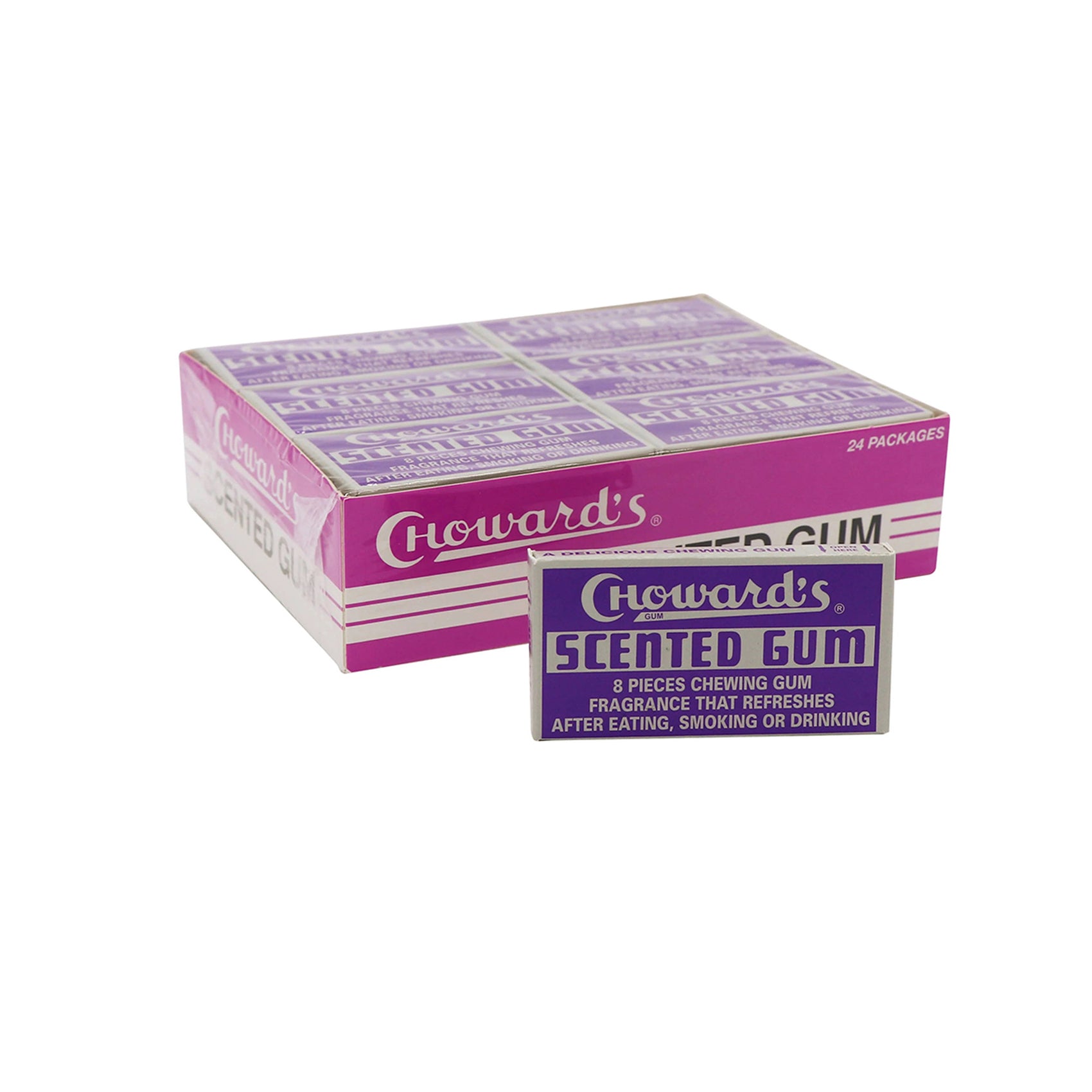 C. Howard's Scented Gum, 8 pieces per pack, 24ct Case