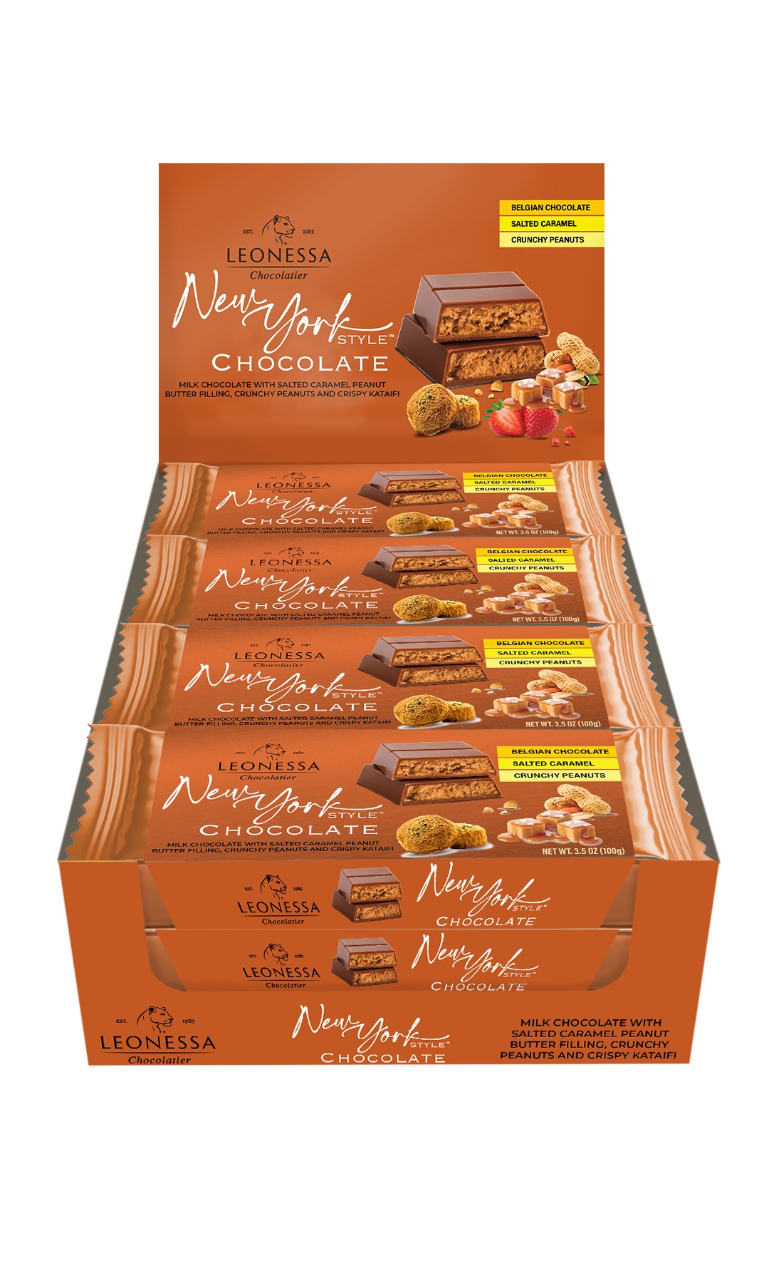 New York Style Dubai Milk Chocolate Bar, 3.5oz, 12ct