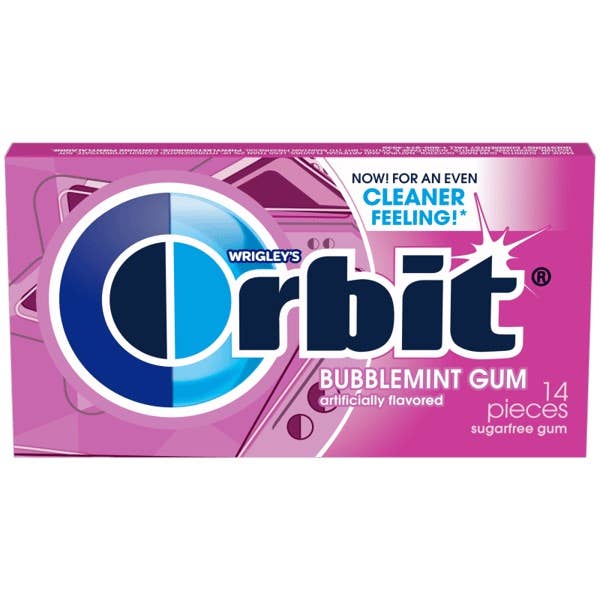 Orbit Sugar Free 14pc Bubblemint Gum, 12ct