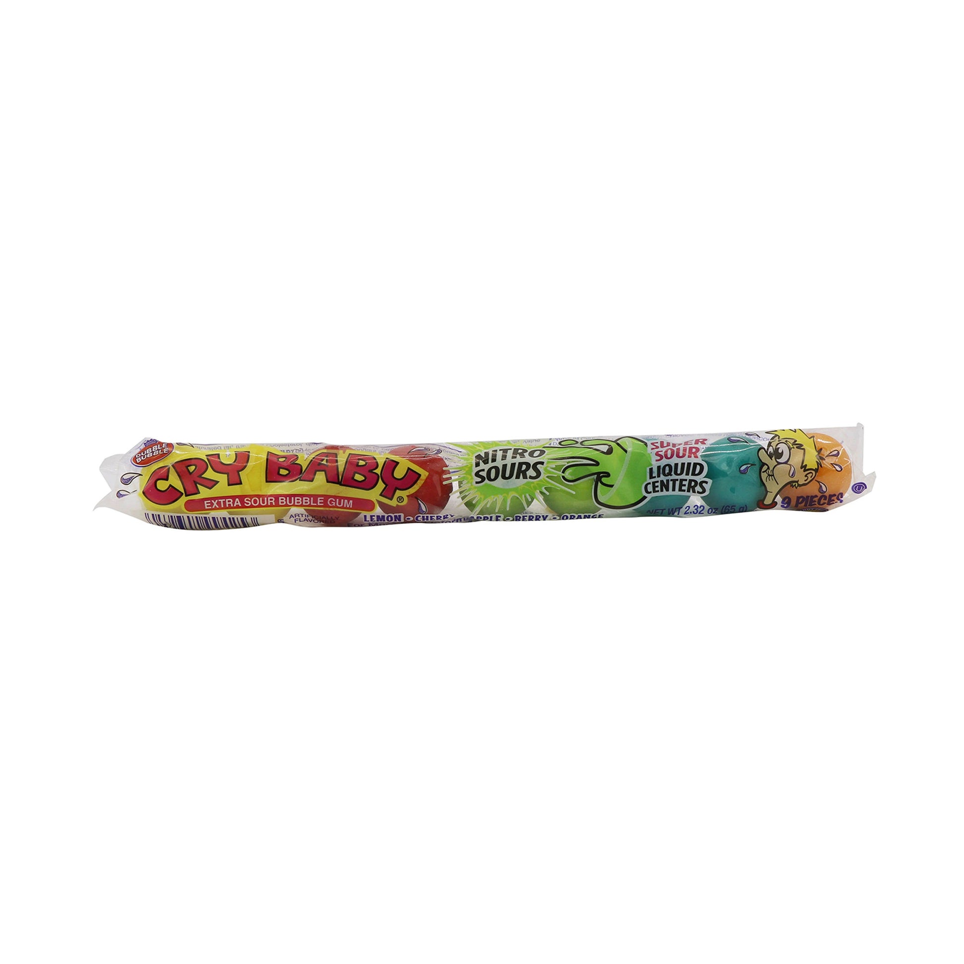 Cry Baby Nitro Sour Gum Ball 9pc Tube, 24ct