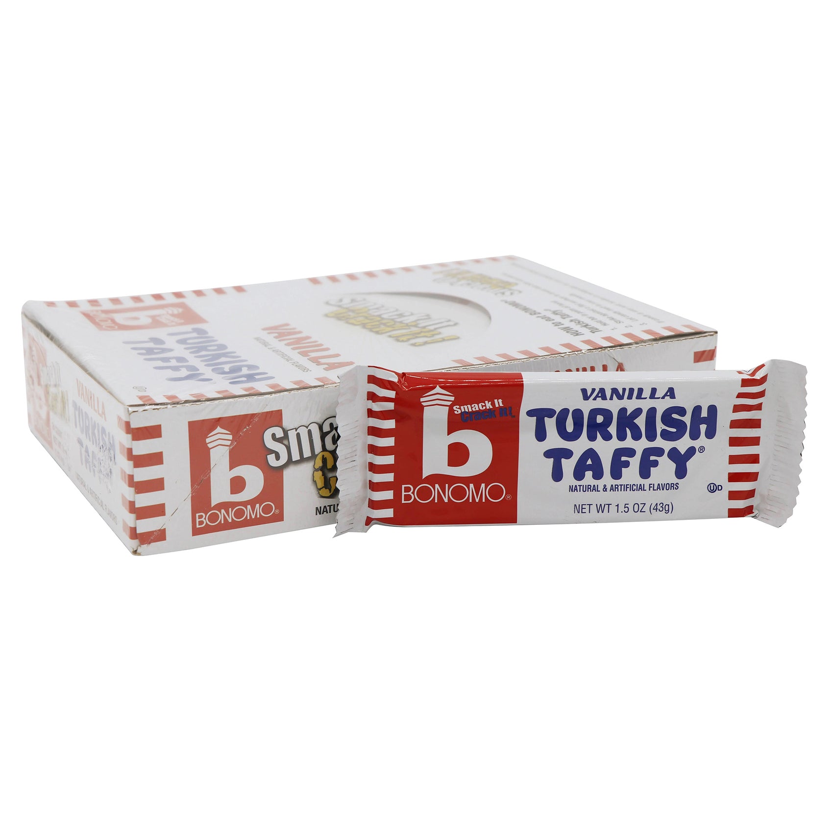 Bonomo Turkish Taffy Vanilla, 1.5oz, 24ct Case
