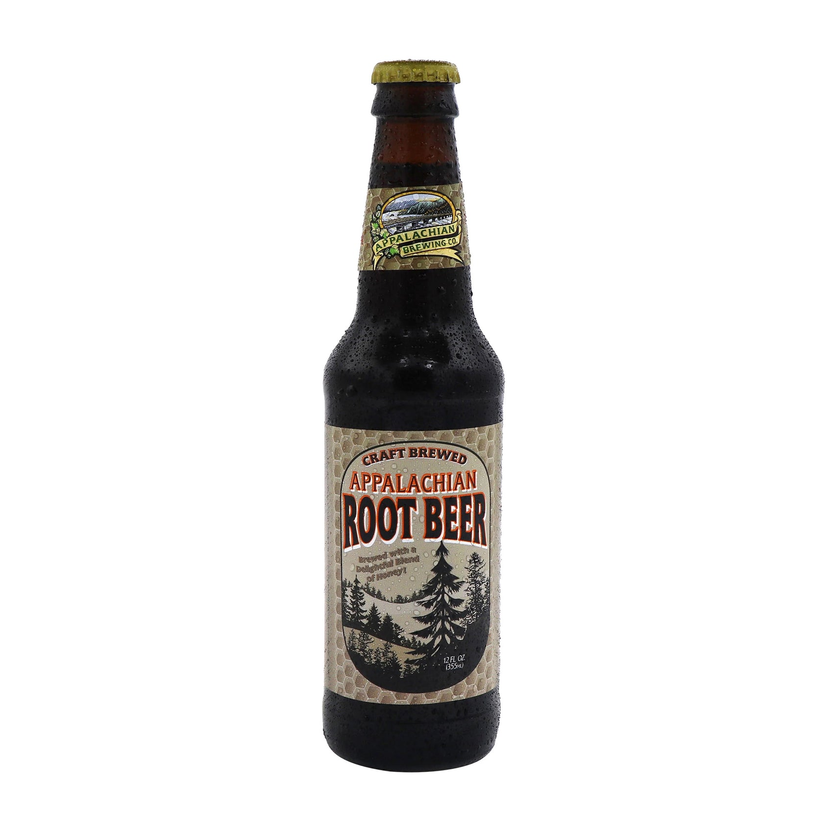 Appalachian Root Beer Soda, 12oz Glass Bottle 12ct